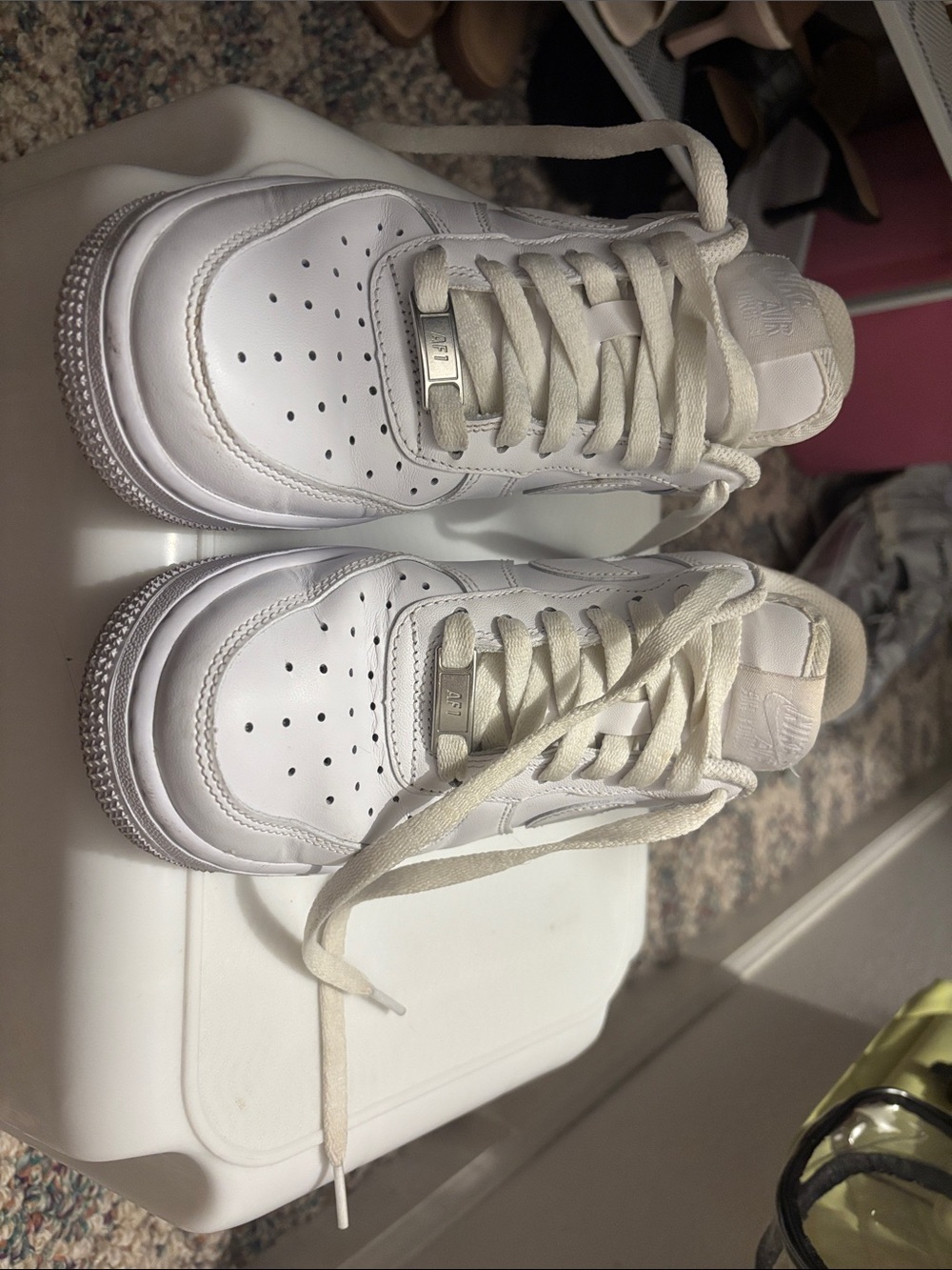 Classic White Low-Top Leather Sneakers - Women's
